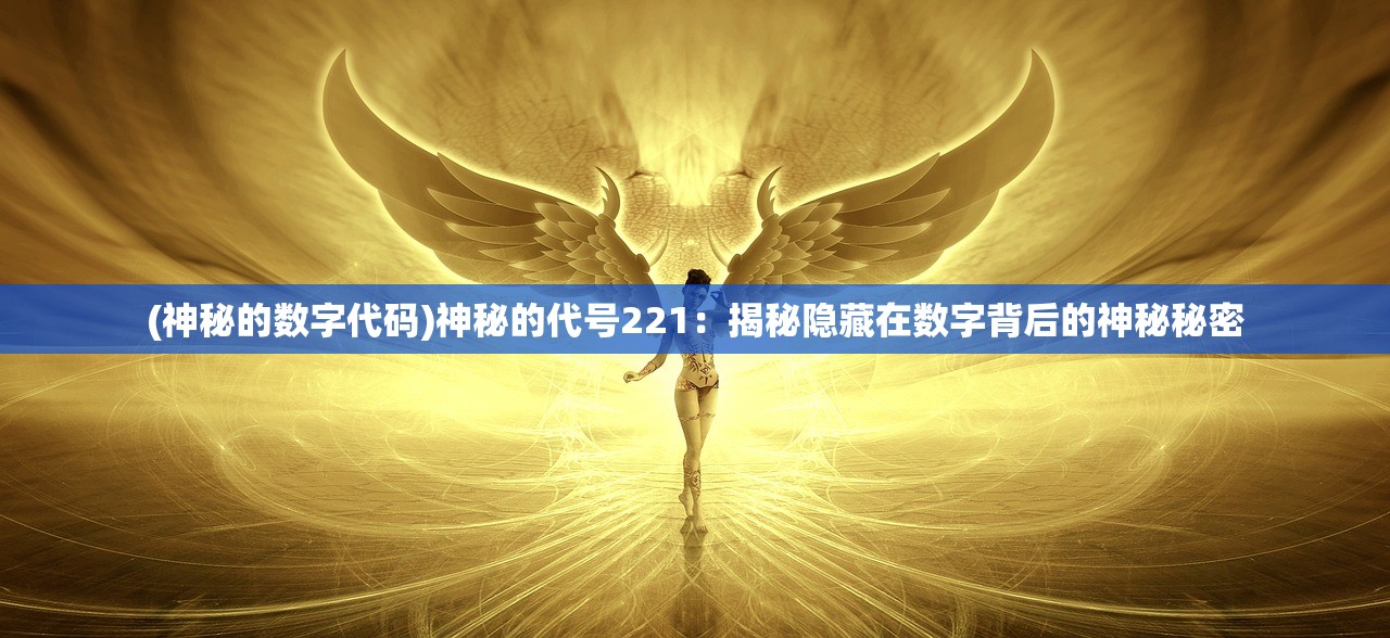 (神秘的数字代码)神秘的代号221：揭秘隐藏在数字背后的神秘秘密