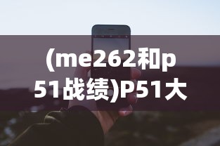 (me262和p51战绩)P51大战Me262游戏手机版，空中争霸的激情碰撞