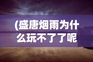 (盛唐烟雨为什么玩不了了呢)盛唐烟雨为何无法游玩？深度解析原因与解决方案