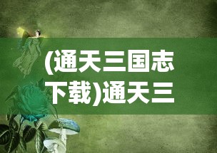 (通天三国志下载)通天三国志老版本，回忆与探究