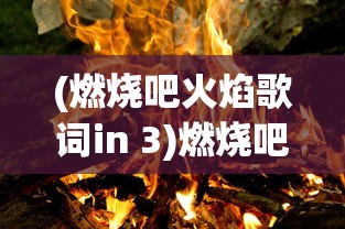 (燃烧吧火焰歌词in 3)燃烧吧火焰的歌词解析与魅力展现