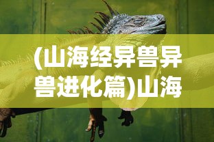 (山海经异兽异兽进化篇)山海经异兽还原，探寻古代神秘生物的奇幻之旅