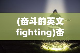 (奋斗的英文fighting)奋斗，英文语境下的奋斗精神及其意义