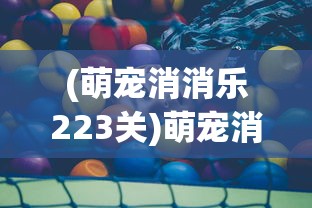 (萌宠消消乐223关)萌宠消消乐22，游戏中的乐趣与挑战
