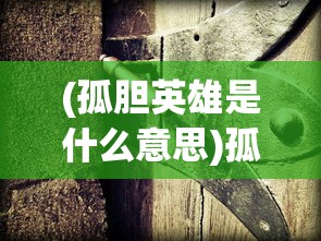 (孤胆英雄是什么意思)孤胆英雄，高清画质下的英雄传奇