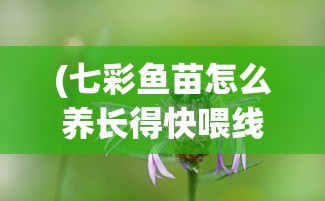 (七彩鱼苗怎么养长得快喂线蛇)七彩鱼苗怎么养长得快？全面养殖指南及常见问题解答