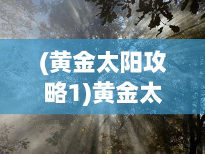 (黄金太阳攻略1)黄金太阳攻略3，探索未知，挑战极限！