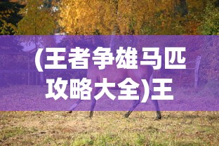 (王者争雄马匹攻略大全)王者争雄马匹攻略，提升你的马匹培养与战斗能力