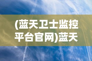 (蓝天卫士监控平台官网)蓝天卫士监控平台，守护蓝天的智能守护者